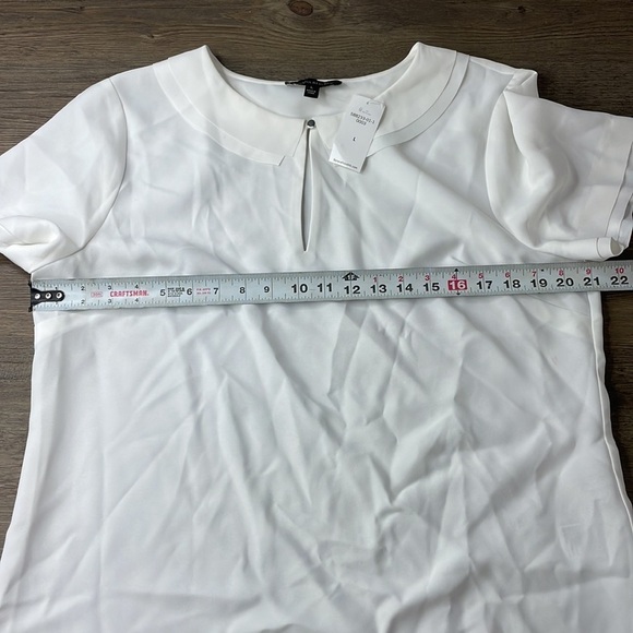 NWT Banana Republic Women’s Cream Collared Blouse, size L - Picture 7 of 10
